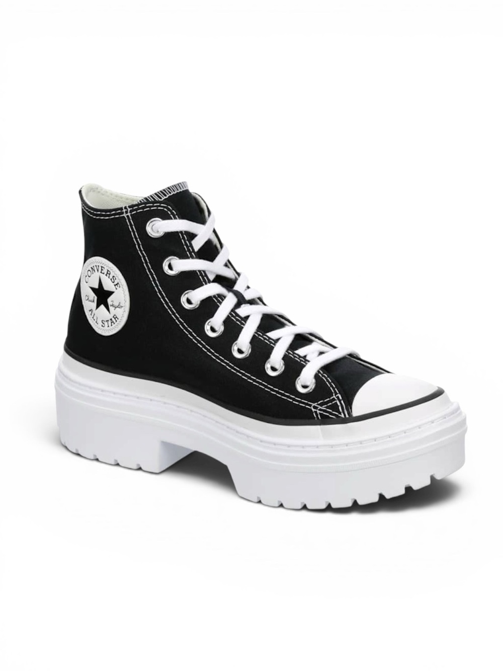 Converse Chuck Taylor All Star
Lugged Heel High Top Platform Sneakers Black 6 - Picture 3 of 17